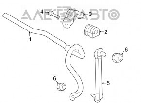 Bară stabilizatoare față dreapta Nissan Leaf 11-17, nouă, originală OEM.