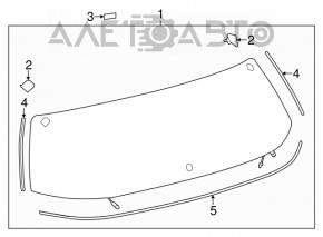 Geam portbagaj spate pentru Toyota Rav4 13-18 nou original OEM