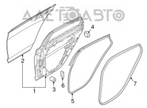 Usa goala fata dreapta Hyundai Sonata 16-19 hibrid nou original OEM