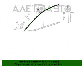 Moldura ușii din față dreapta superioară Toyota Camry v70 18- crom nou OEM original