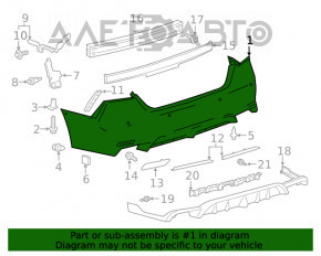 Bara spate goală Toyota Camry v70 18- SE nouă neoriginală