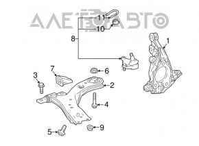 Цапфа передняя левая Toyota Camry v70 18-24 L\LE\XLE