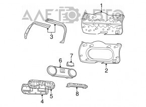 Capacul portbagajului Jeep Compass 11-16, culoare kaki, pentru difuzoare.