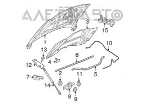 Эмблема Jeep двери багажника Jeep Compass 11-16 тип 1