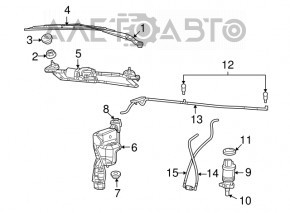 Trapezul de curățare a parbrizului cu motor pentru Jeep Compass 11-16