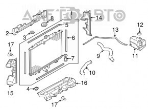 Deflector radiator dreapta Nissan Rogue 17 - tip 2