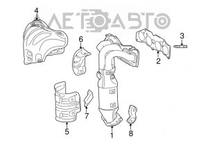 Colector de evacuare cu catalizator pentru Toyota Rav4 13-18