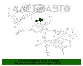 Кронштейн глушителя задний VW CC 08-17