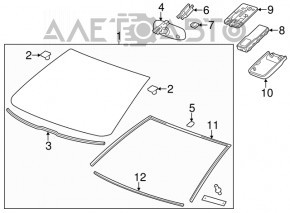 Geamul frontal Chevrolet Volt 11-15 SUA