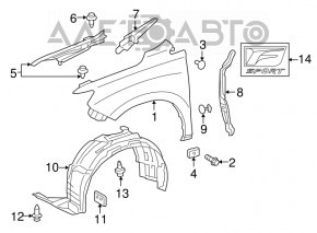 Bara de protecție față dreapta Lexus RX350 RX450h 10-12, nou, aftermarket