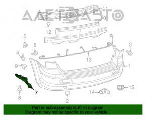 Крепление заднего бампера правое Dodge Journey 11-13