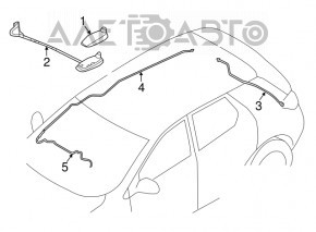 Antena aripă Nissan Murano z52 15 - tip 2