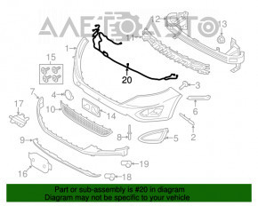 Bara față Ford Edge 15-18 cu senzori de parcare, nouă, originală