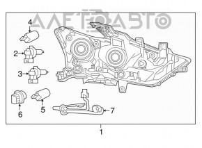 Far stânga față Nissan Maxima A36 16-18, gol, fără ornament cu montare