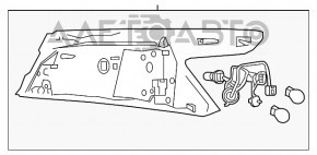 Lampa exterioară aripă dreapta Nissan Maxima A36 16-18 pre-restilizare