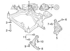 Подрамник передний Nissan Maxima A36 16- 3.5