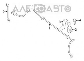 Stabilizatorul frontal Nissan Maxima A36 16-24 mm