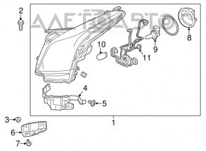 Far dreapta față goală Cadillac ATS 13- halogen