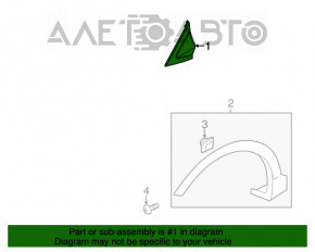 Capacul de matriță a aripii triunghiulară stângă pentru Hyundai Santa FE Sport 13-18, nou, original OEM