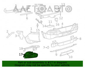 Capacul de evacuare dreapta pentru Jeep Cherokee KL 15-18