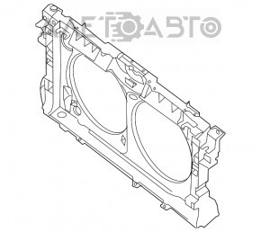 Televizor radiator Nissan Altima 16-18 2.5 panou nou neoriginal