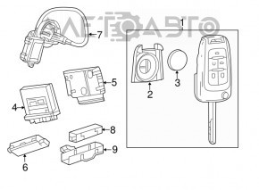 Ключ Chevrolet Volt 11-15 на 5 кнопок, царапины