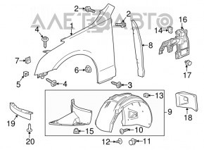 Aripa fata dreapta Cadillac ATS 13-14