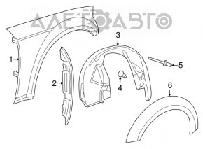 Bara de protecție față stânga Dodge Challenger 15-19, nou, neoriginal.