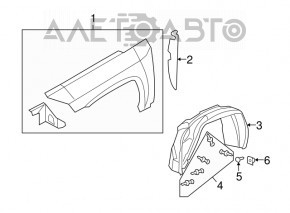 Крыло переднее левое Jeep Compass 11-16 Steel Metallic PAR