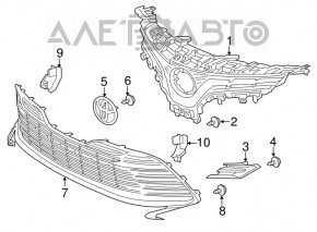 Решетка радиатора grill Toyota Camry v70 18-20 L/LE TW