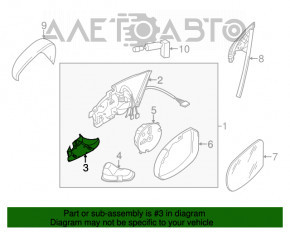 Semnalizator oglindă dreapta VW Passat b7 12-15 SUA tipul ca b8 nou TW neoriginal.