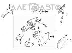 Semnalizator oglindă dreapta VW Passat b7 12-15 SUA tipul ca b8 nou neoriginal