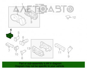 Panoul de control al iluminării instrumentelor Hyundai Sonata 11-15 este șters