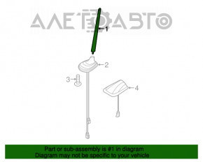 Antena de ștap pentru Jeep Renegade 15 - tip 2