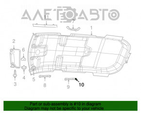 Крючок потолка задний левый Dodge Journey 11- серый