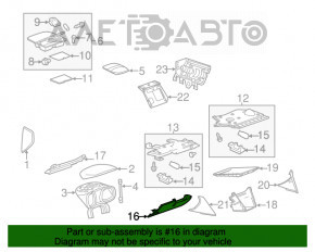 Накладка колени водителя Chevrolet Equinox 10-17 черная, царапина