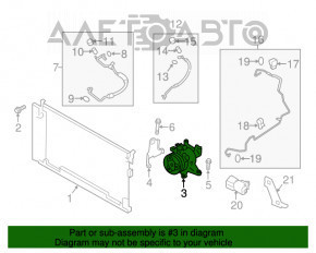 Compresorul de aer condiționat al Subaru Forester 14-18 SJ 2.5, 2.0 face zgomot.