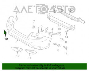 Заглушка буксир крюка переднего бампера Subaru Forester 14-16 SJ дорест OEM