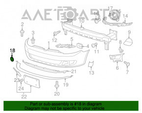 Capacul carligului de tractare pentru bara fata VW Jetta 11-14 SUA, nou, neoriginal