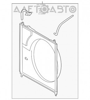 Difuzorul capacului radiatorului gol Toyota Sequoia Tundra 08-16 cu rezervor nou OEM original