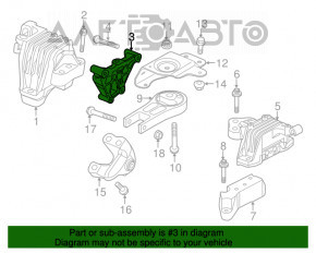 Suport motor dreapta pentru perna Jeep Cherokee KL 14-22 3.2