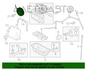 Roata dintata a arborelui cotit Ford Fusion mk5 13-20 1.5T 1.6T tip 2