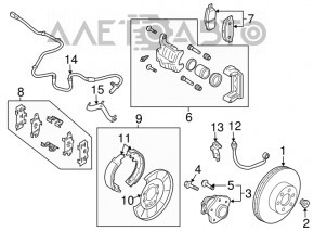 Butuc spate stânga Nissan Rogue Sport 17-19 FWD