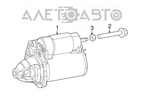 Стартер Jeep Cherokee KL 15- 3.2