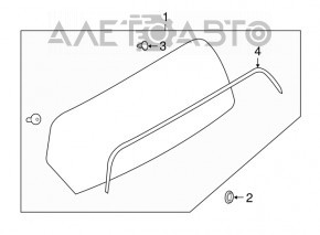 Стекло заднее двери багажника Nissan Versa Note 13-19