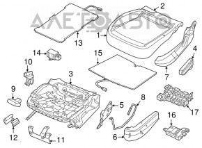 Scaun șofer VW Beetle 12-19 fără airbag, manual, piele neagră