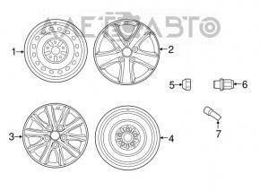 Диск колесный R17 5*114.3 Toyota Camry v50 12-14 usa XLE бордюрка