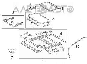 Люк в сборе Toyota Camry v50 12-14 usa, серая шторка