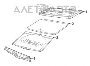 Capac portbagaj Jeep Renegade 15- negru, zgarieturi