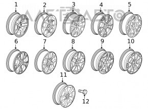 Set de 4 discuri R18 Jeep Renegade 15- tip 1